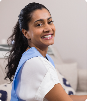 two nurses smiling