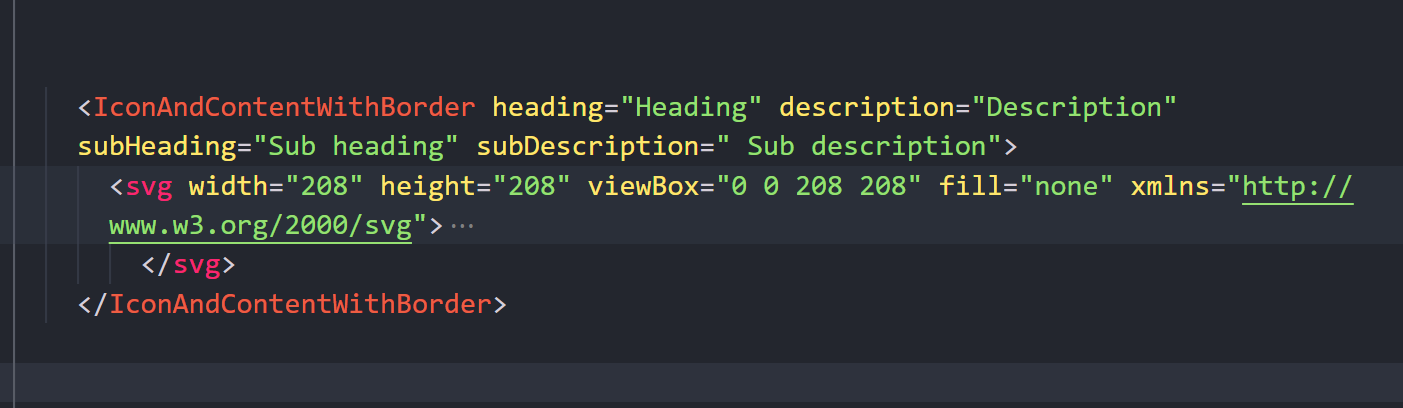 Icon And Content With Border